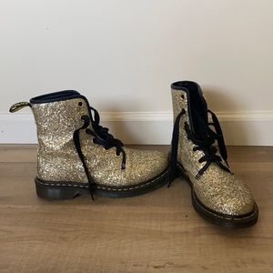 Glitter gold doc martens